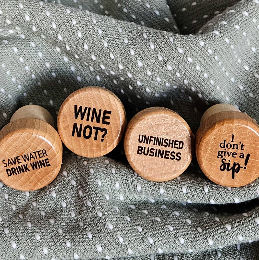 Unfinished Business Wine Stopper – Elegant Bottle Topper for Wine Lovers | Duvall Designs Gift Collection