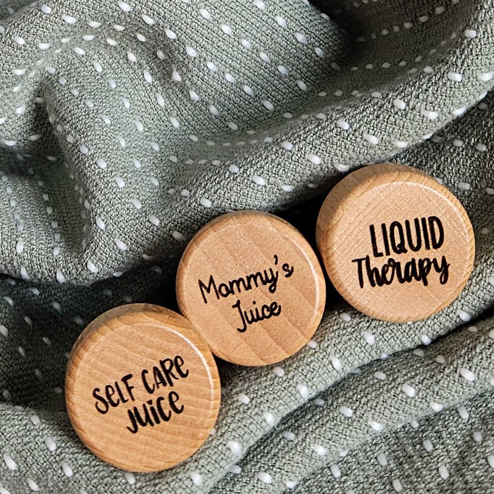 Liquid Therapy Wine Stopper – Elegant wood Bottle Topper for Wine Lovers | Duvall Designs Gift Collection