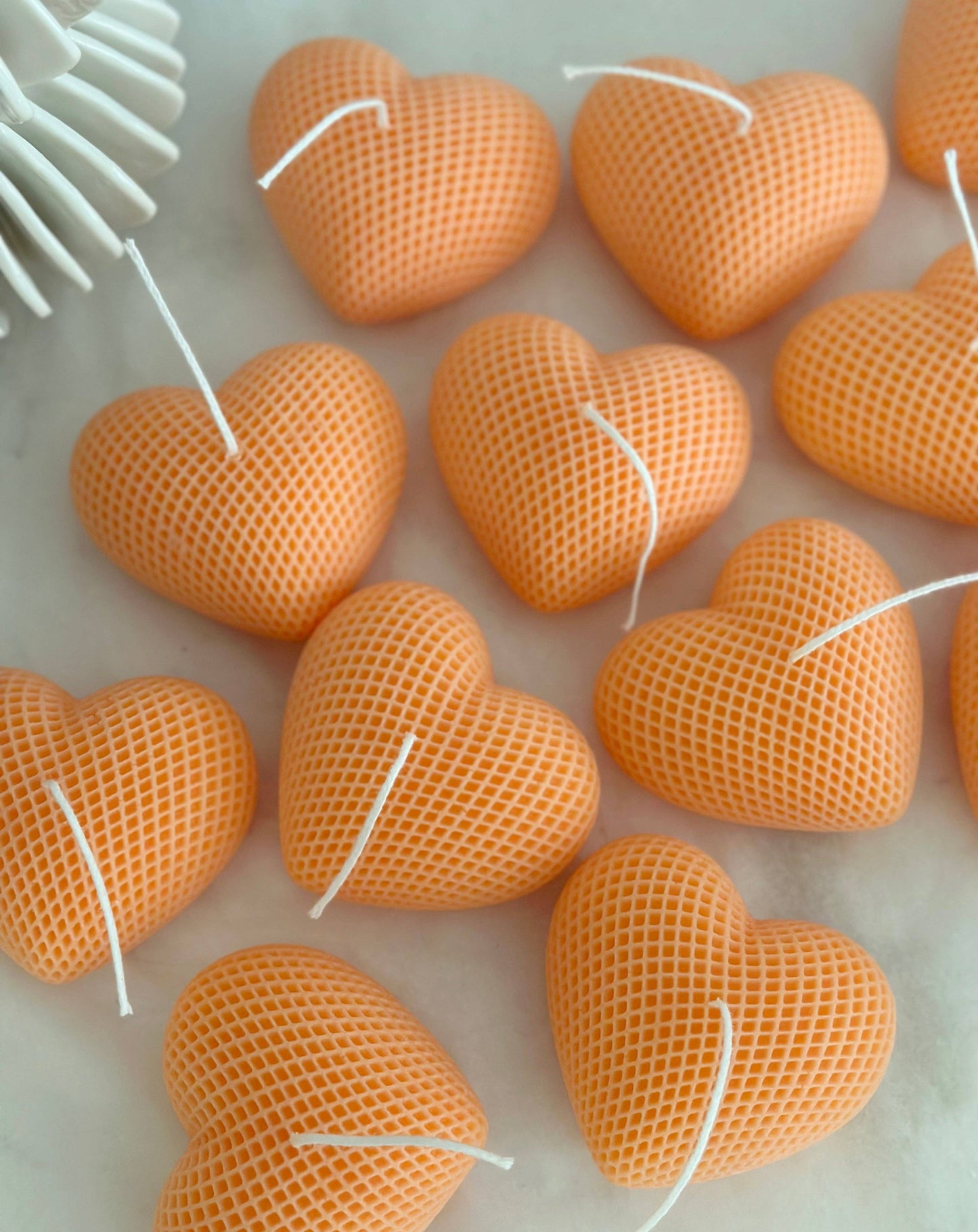 Heart Shaped Candle: White / Large