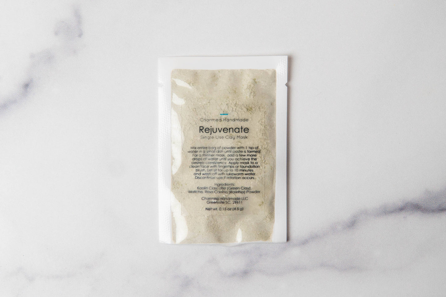 Single Use Clay Face Mask: Rejuvenate/Matcha Mask