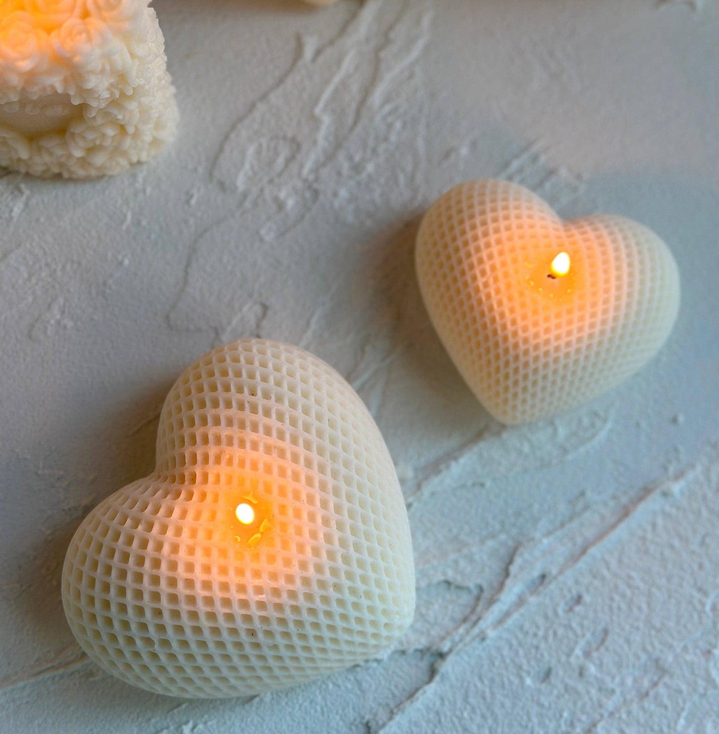 Heart Shaped Candle: White / Large