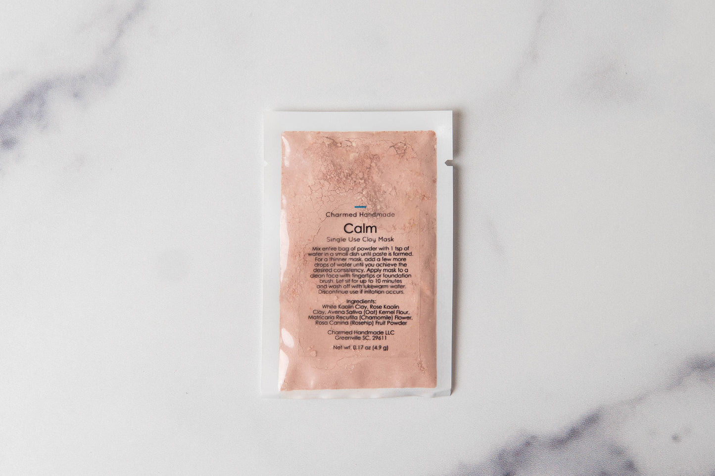 Single Use Clay Face Mask: Calm/Rose Mask