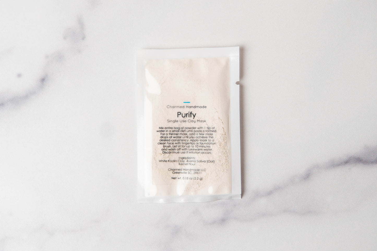 Single Use Clay Face Mask: Purify/White Mask