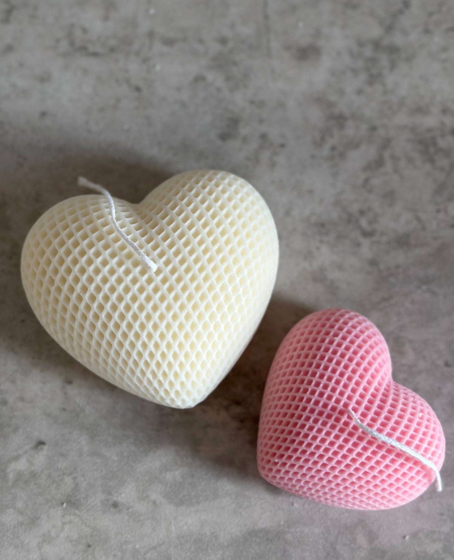 Heart Shaped Candle: White / Small