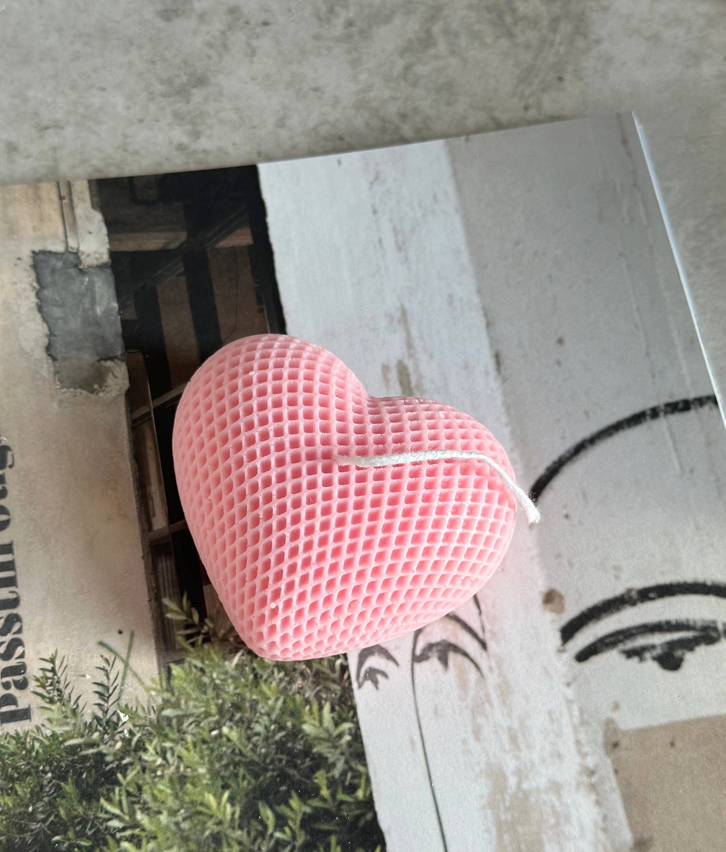 Heart Shaped Candle: White / Small